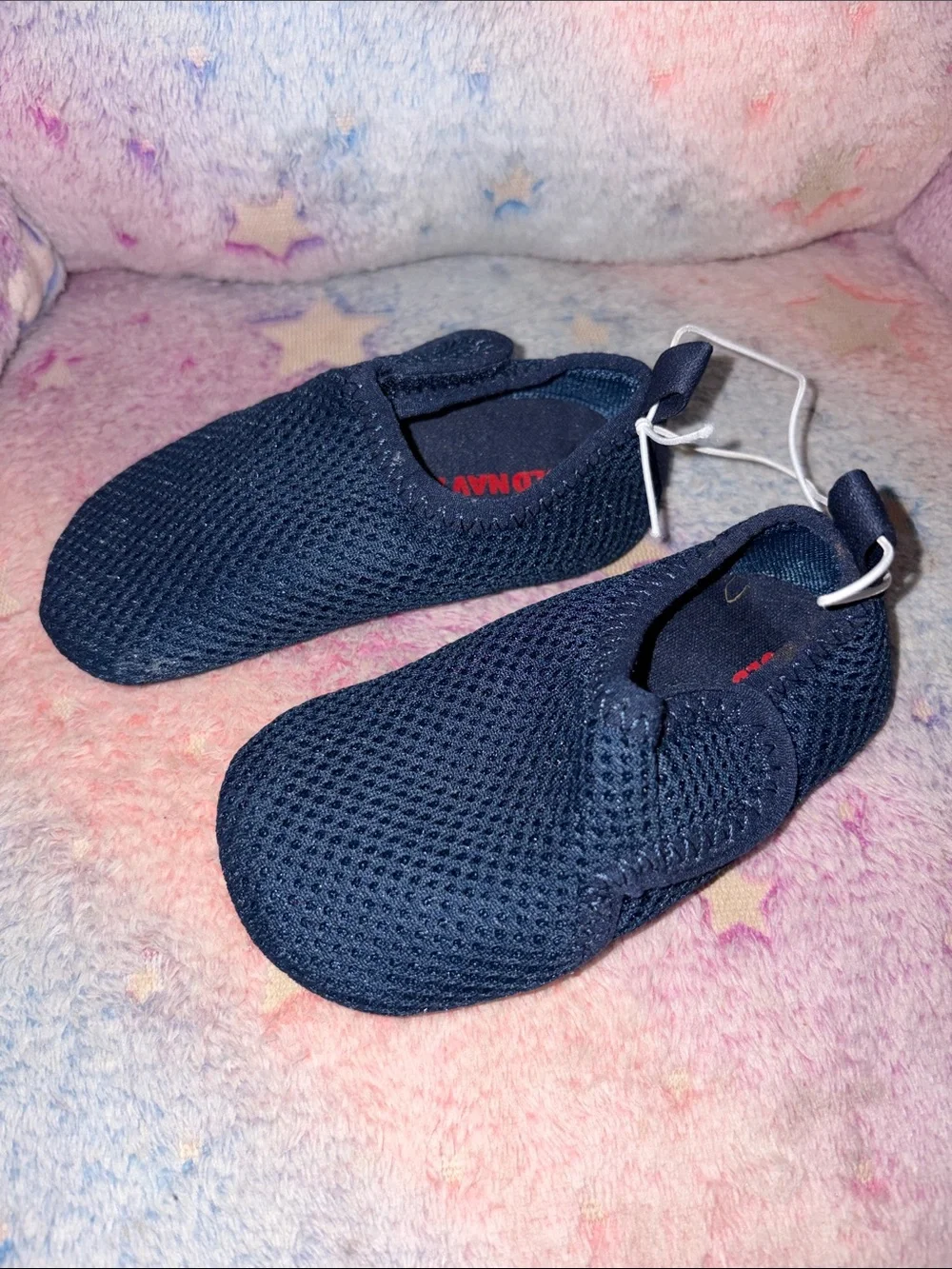 Old Navy Navy Blue Mesh Slip-On Baby Shoes